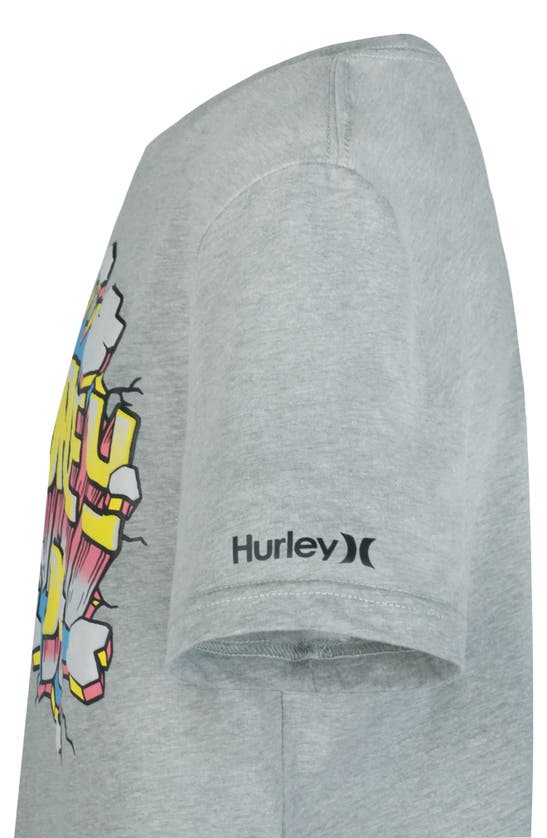 Shop Hurley Kids' Breath Through Graphic Tee In Dark Grey Heather