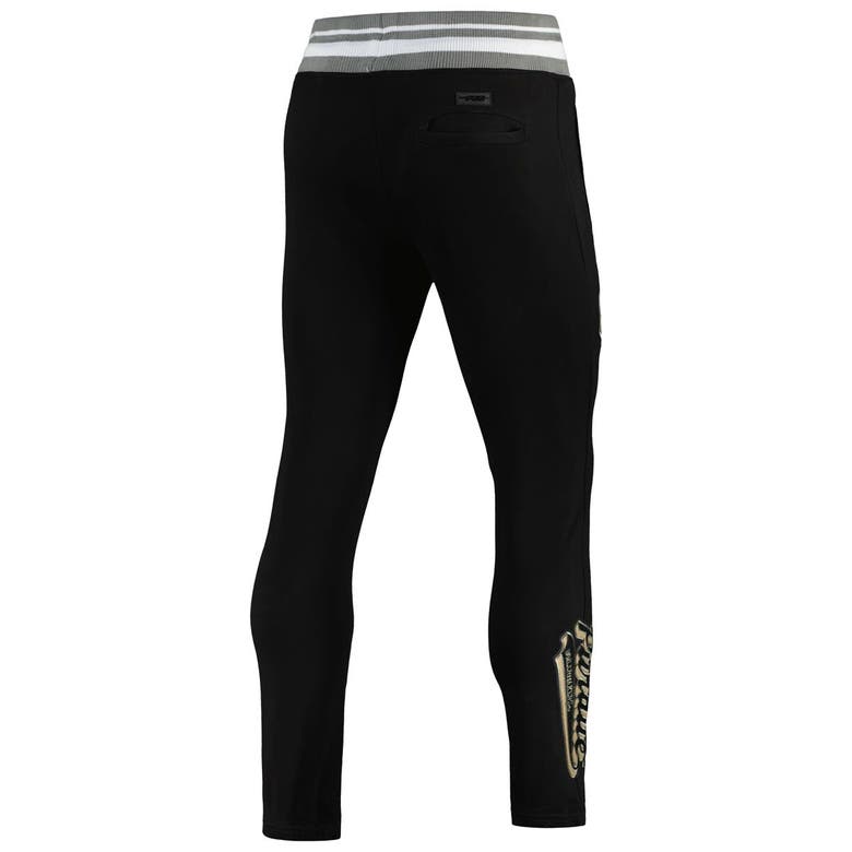 Shop Pro Standard Black Purdue Boilermakers Script Tail Fleece Sweatpants