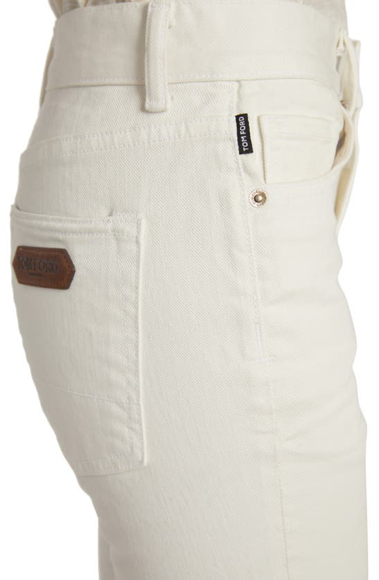 Shop Tom Ford Stretch Denim Flare Leg Jeans In Soft White