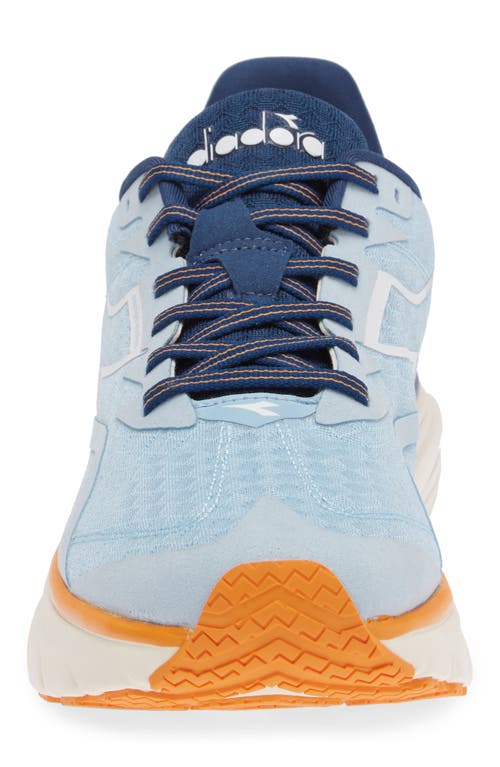 Diadora Equipe Nucleo Running Shoe In Dream Blue/white/blue Opal