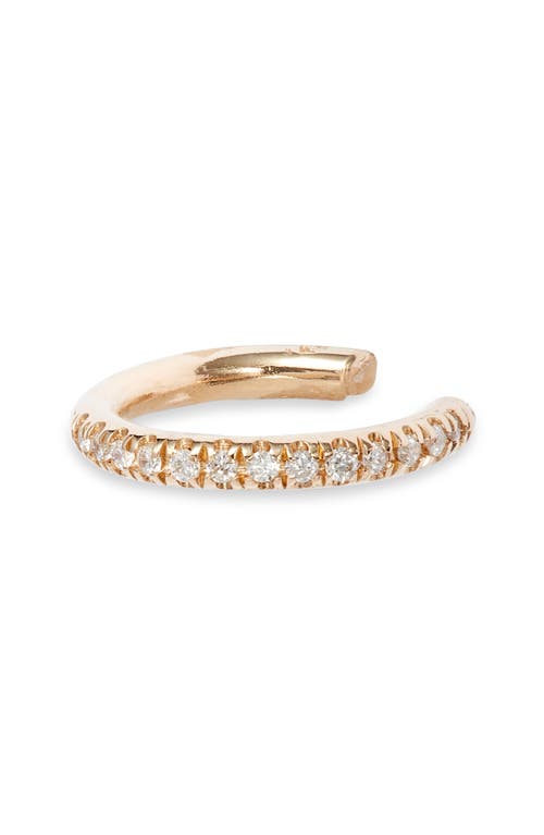 Shop Zoë Chicco Pavé Diamond Ear Cuff In Yellow Gold/diamond