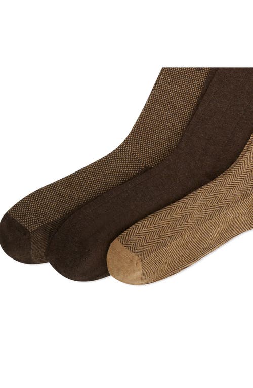 Shop Polo Ralph Lauren Assorted 3-pack Classic Gents Dress Socks In Beige