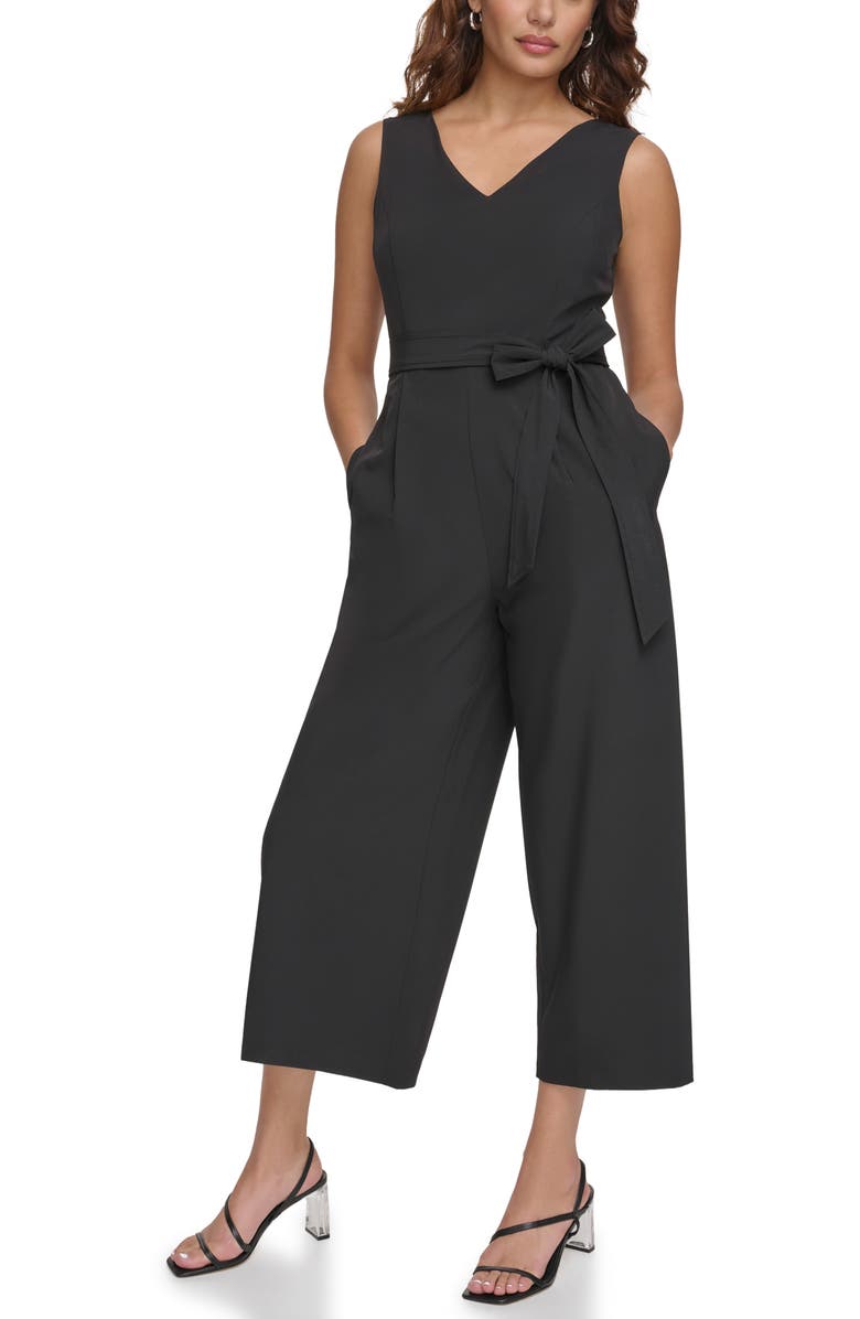 Calvin Klein Commuter VNeck Cropped Jumpsuit Nordstromrack