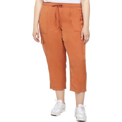 Plus Size Sanctuary Discoverer Pull-On Cargo Pants, Orange