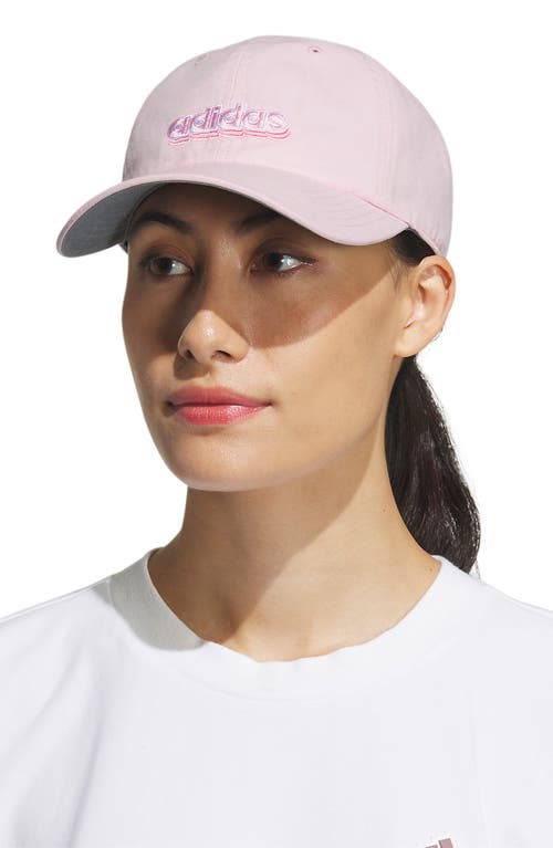 Shop Adidas Originals Adidas Saturday 2.0 Baseball Cap In Clear Pink/white/bliss Pink