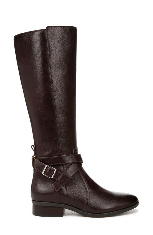 Naturalizer Women's Rena 2 Narrow Calf Knee High Block Heel Riding Boots In Dark Brown