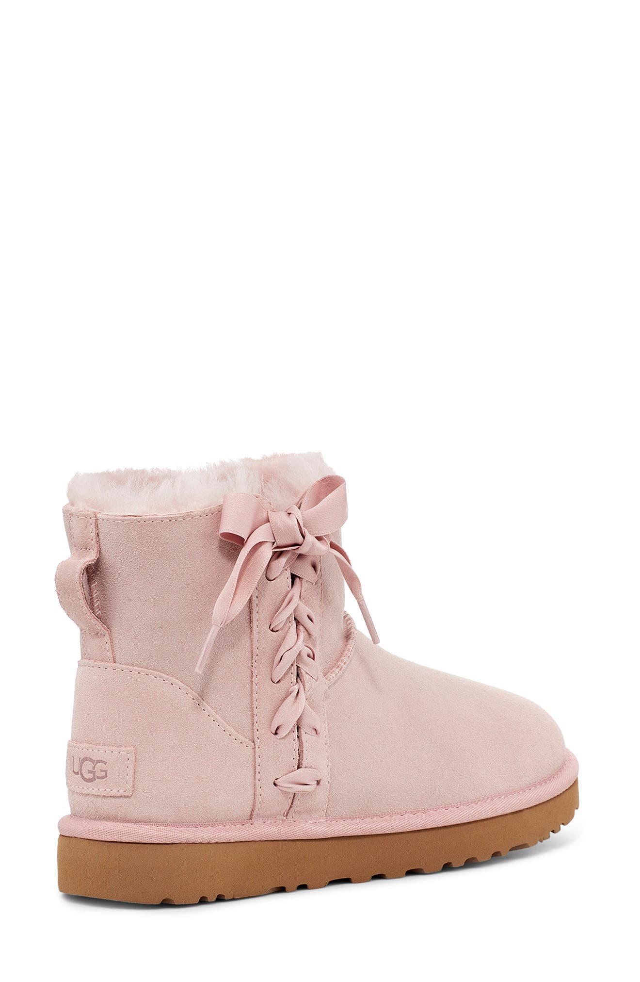 shearling lined lace up boots