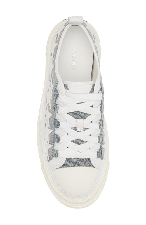 Shop Amiri Stars Court Platform Sneaker In Washed Indigo