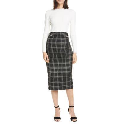 Ted Baker London Madysun Long Sleeve Dress, (fits like 12 US) - Black