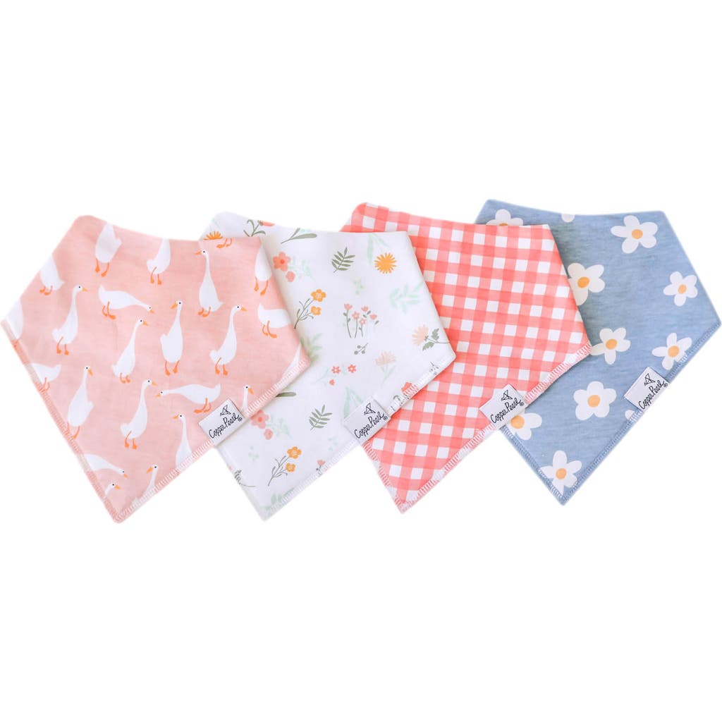 Copper Pearl Assorted 4-pack Bandana Bibs In Pink Multi