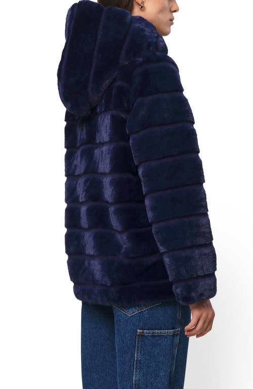 Shop Apparis Goldy Recycled Polyester Pluche™ Faux Fur Coat In Ink