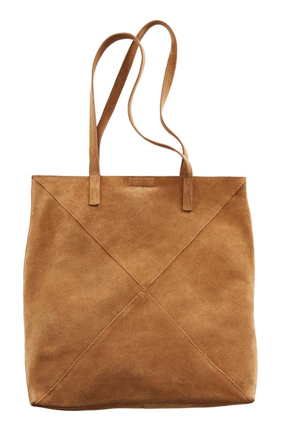 Shop Mango Shopper Bag In Medium Brown
