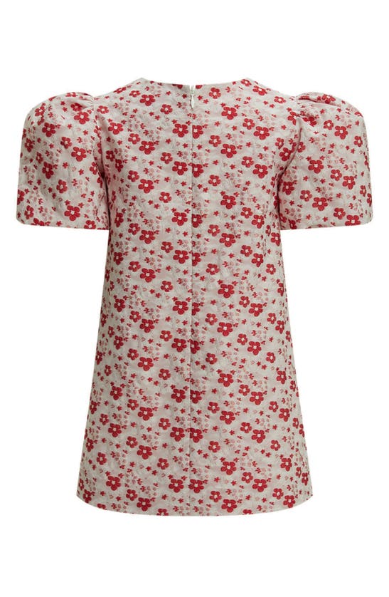Shop Bardot Junior Kids' Giselle Puff Sleeve Floral Minidress In Red Floral