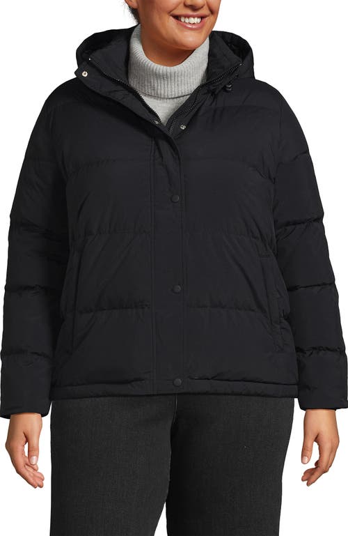 Shop Lands' End Plus Size Wide Channel 600 Down Puffer Jacket In Black