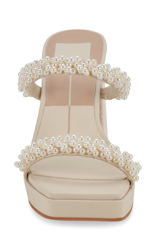 Dolce Vita Ariele Imitation Pearl Platform Sandal In Vanilla Pearl