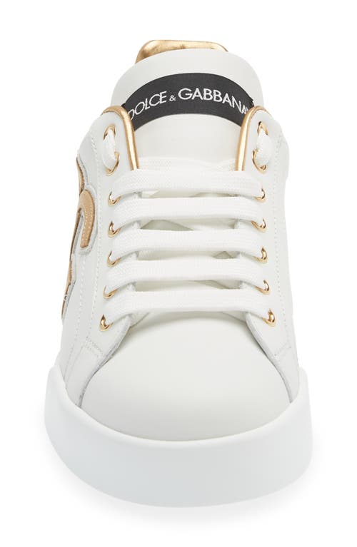 Shop Dolce & Gabbana Dolce&gabbana Portofino Sneaker In White/gold