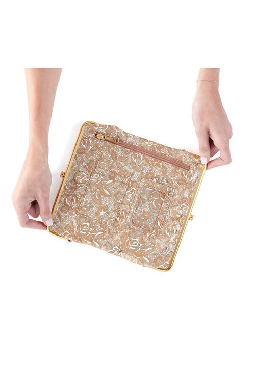Hobo Lauren Leather Double Frame Clutch In Gilded Petals
