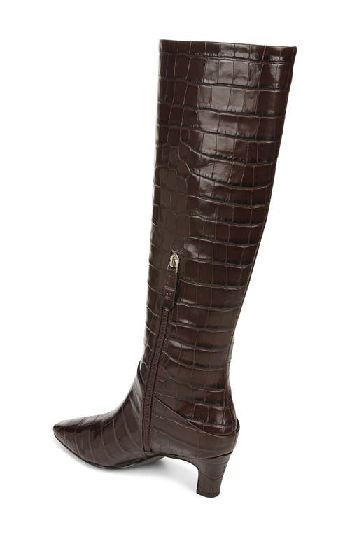 Shop Sarto By Franco Sarto Andria Knee High Boot In Brown Croc Print