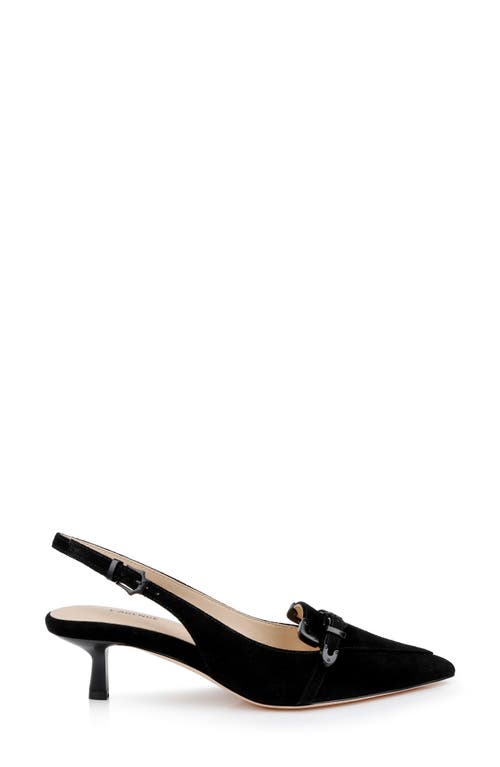 Shop L Agence L'agence Brigitte Slingback Kitten Heel Pump In Black Suede