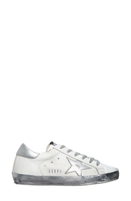 Shop Golden Goose Super-star Sneaker In White/silver/ice