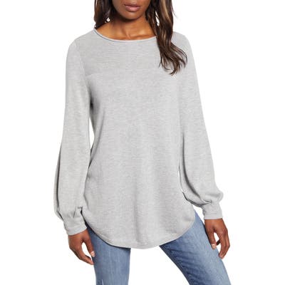Caslon Bishop Sleeve Sweater, Grey