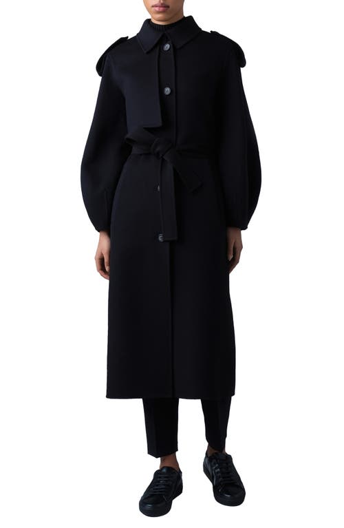 Mackage Ceyla Double Face Wool Coat In Black