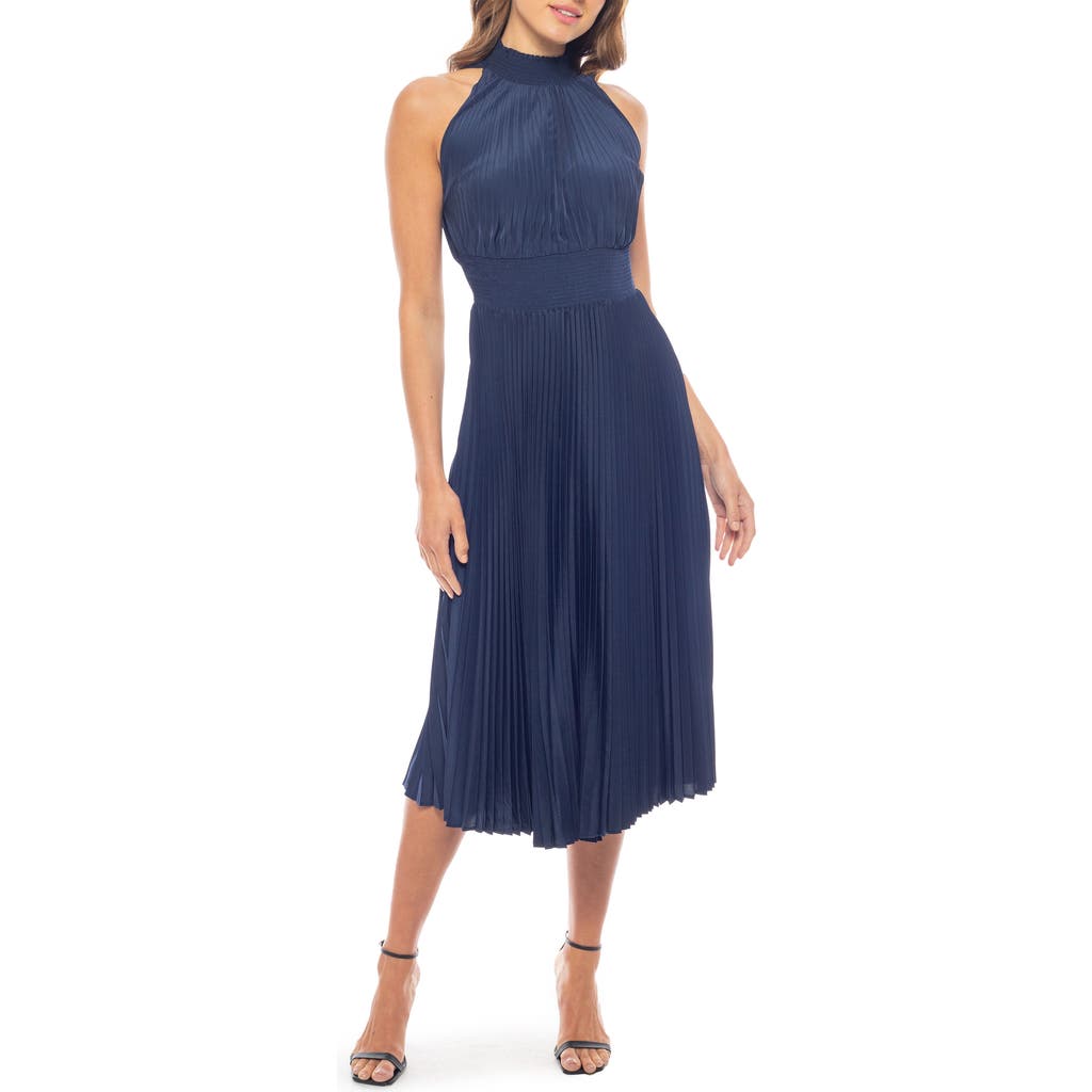 Marina Midi Dress In Dark Navy