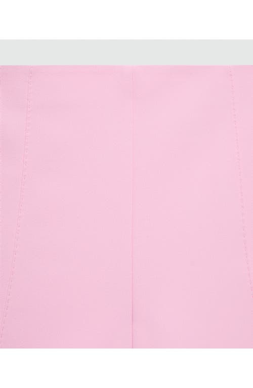 Mango Mid Rise Straight Leg Shorts In Pink