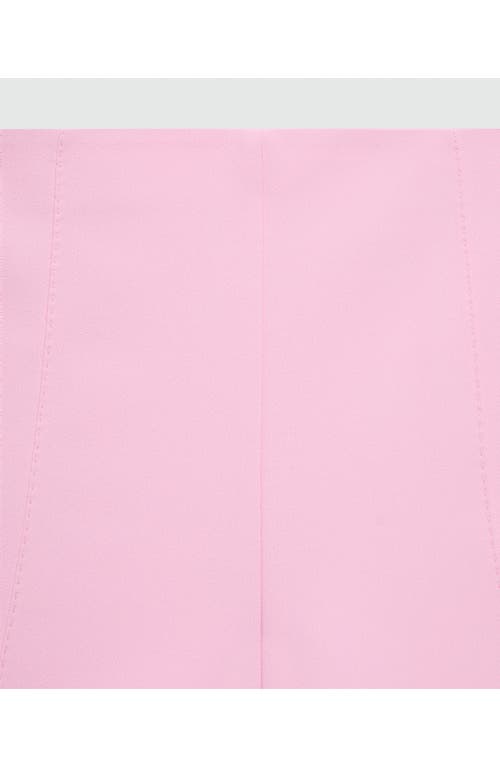 Shop Mango Mid Rise Straight Leg Shorts In Pink