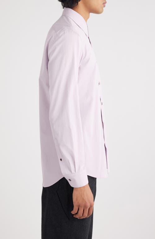 Shop Dries Van Noten Curles Poplin Button-up Shirt In Lilac 403