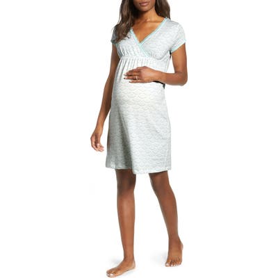 Belabumbum Maternity/nursing Nightgown, Blue/green