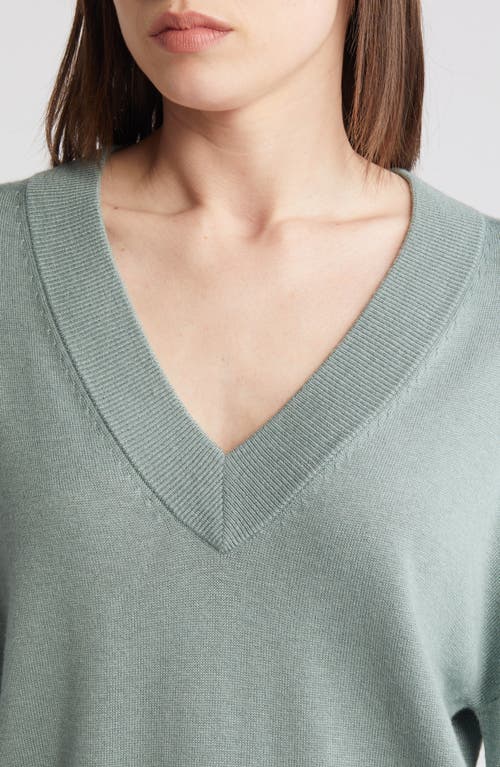 Shop Treasure & Bond Relaxed V-neck Sweater In Green Shore