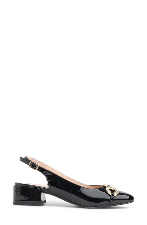 Patricia Green Aubrey Slingback Pump In Black Patent