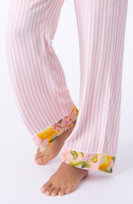 Shop Pj Salvage In Bloom Stripe Pajama Pants In Pink Dream