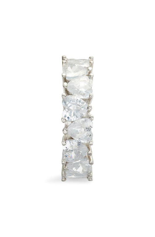Shymi Heart Cubic Zirconia Eternity Ring In Silver/white