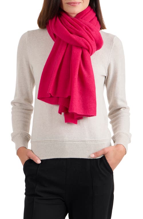 Amicale Cashmere Featherweight Scarf In Dark Pink