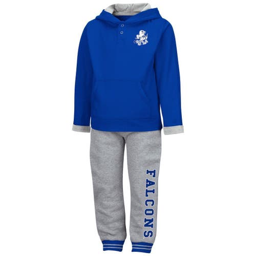 Toddler Colosseum Royal/Heathered Gray Air Force Falcons Poppies Pullover Hoodie and Sweatpants Set