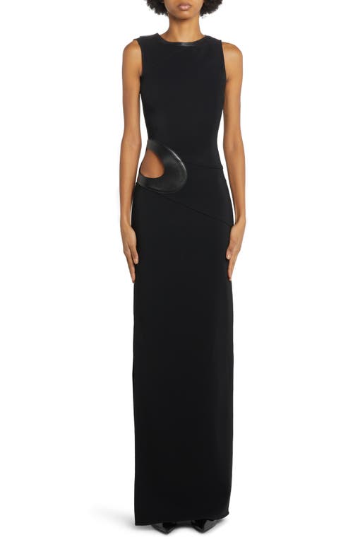 TOM FORD Cutout Waist Stretch Crepe Column Gown in Black at Nordstrom, Size 2 Us