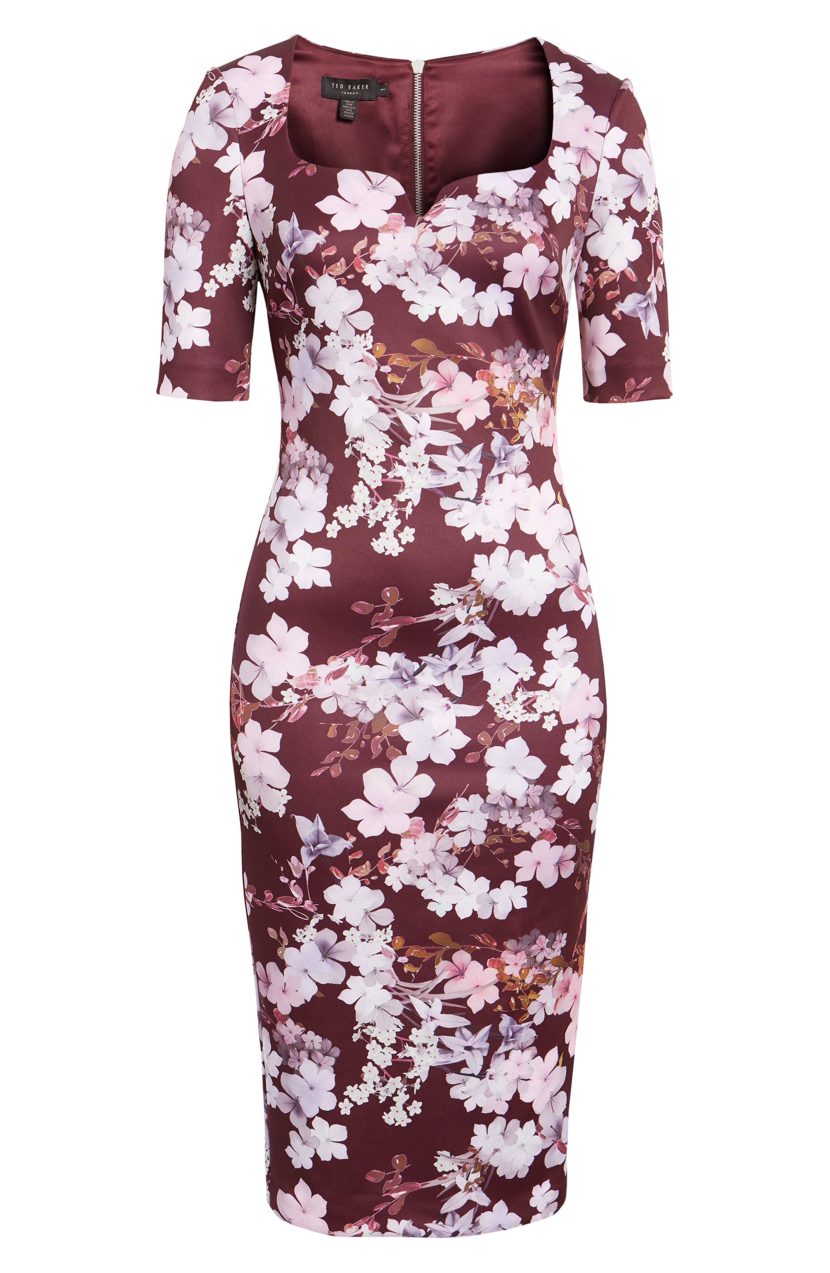 Ted Baker London Heike Pergola Floral Print BodyCon Dress Nordstrom