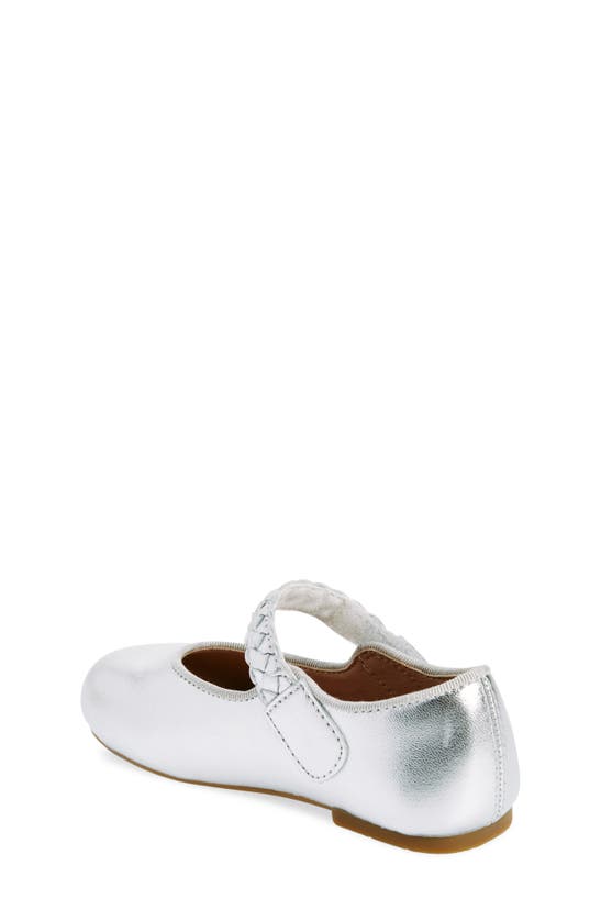 Shop Old Soles Kids' Lady Plat Mary Jane In Silver / Gum Sole