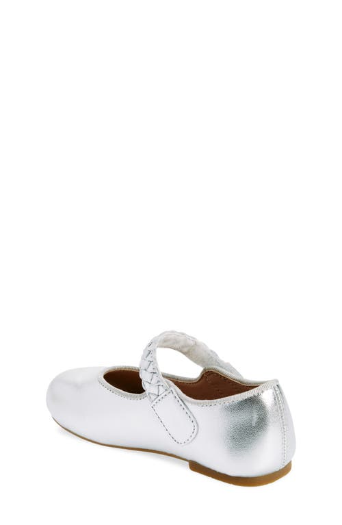 Shop Old Soles Kids' Lady Plat Mary Jane In Silver/gum Sole