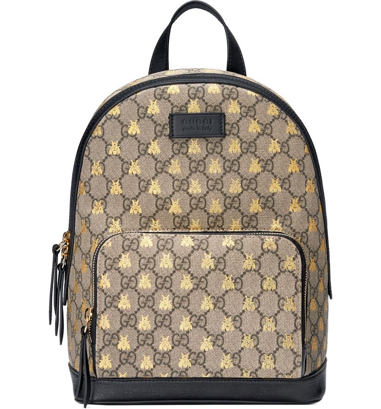 Gucci Bee GG Supreme Canvas Backpack | Nordstrom
