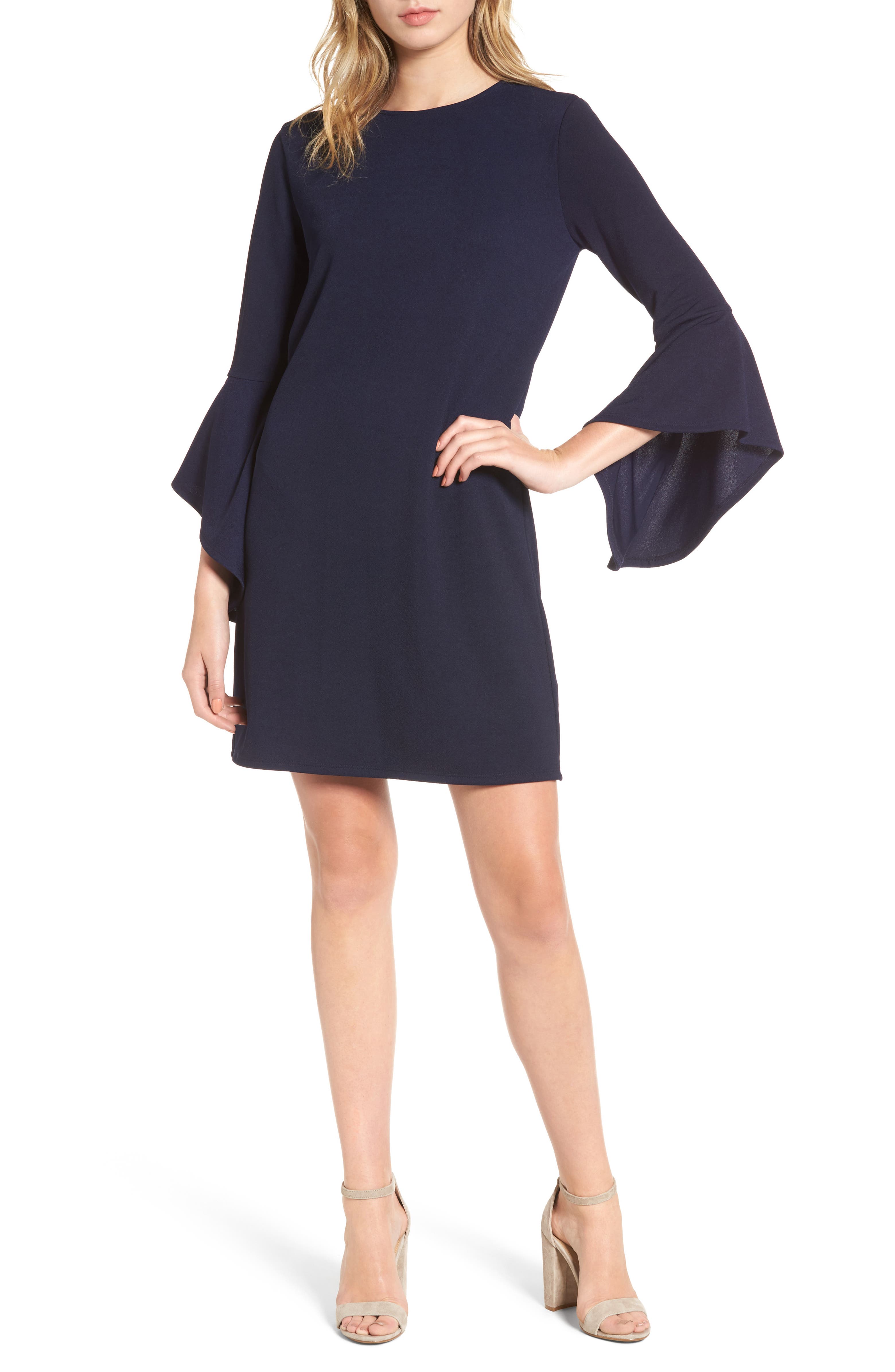 One Clothing Bell Sleeve Shift Dress | Nordstrom