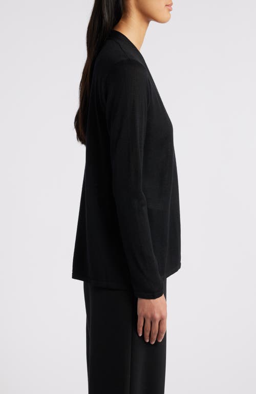 EILEEN FISHER EILEEN FISHER OPEN FRONT WOOL CARDIGAN