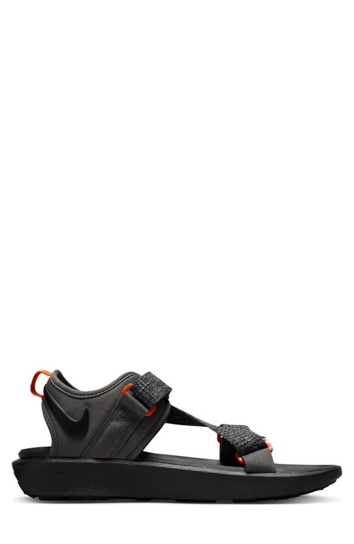 Shop Nike Vista Sport Sandal In Smoke Grey/orange/gold