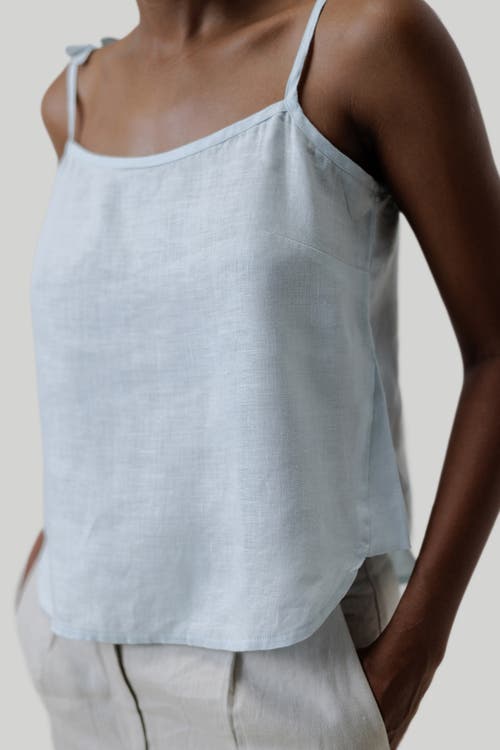 Shop Reistor Tie-up Camisole Top In Summer Blue