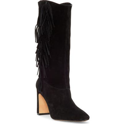 Vince Camuto Sterla Fringe Boot- Black