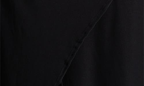 24seven Comfort Apparel Boat Neck Batwing Sleeve Slit Maxi Dress In Black