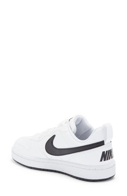 Shop Nike Kids' Court Borough Low Top Sneaker In White/black/white