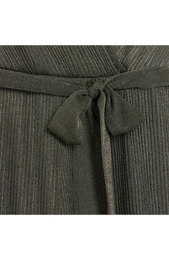 RIVER ISLAND RIVER ISLAND METALLIC STRAIGHT LEG PLISSÉ JUMPSUIT